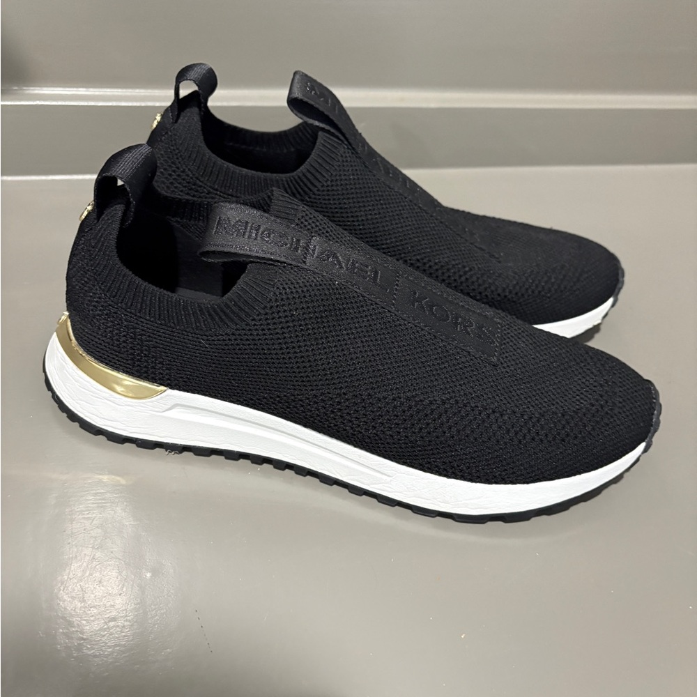 Michael Kors Black and Gold Women's Athletic Shoes